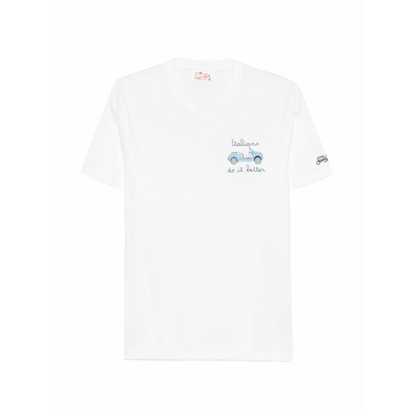 エムシーツーセイントバース メンズ プルオーバー トップス X fiat 500 graphic-print t-shirt White