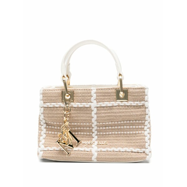 マークエリス レディース トートバッグ 御徒面子 Krissy woven-effect tote bag Neutrals