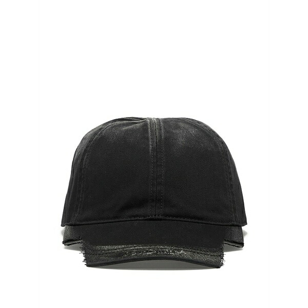 アコールドウォール メンズ かぶり笠 佩び物 Washed-effect baseball cap Black