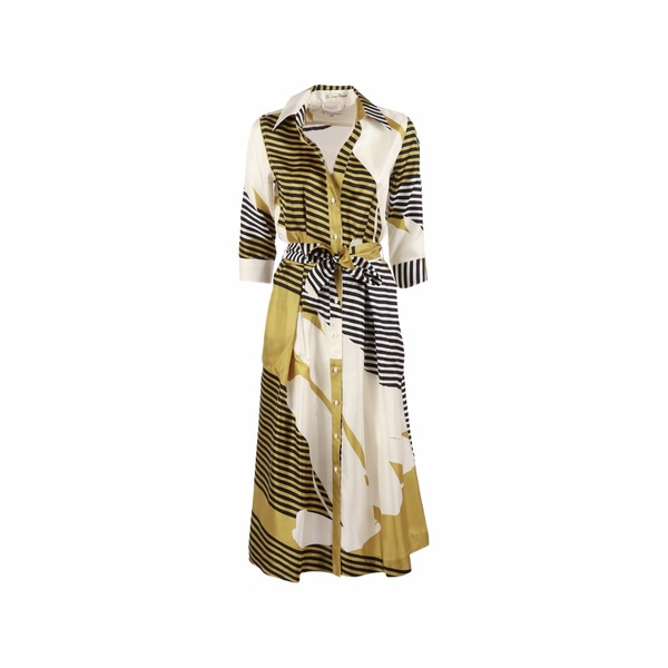 サルテペッテゴーレ レディース 衣裳 トップス Striped belted dress Green