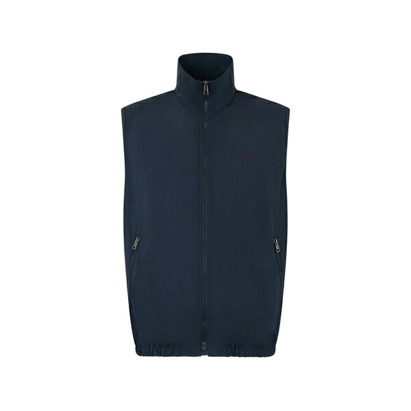 バリー メンズ 上衣＆上衣 アウター Logo-embroidered elasticated-hem vest Blue