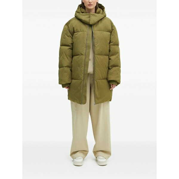 食麺麭ガイア メンズ 厚地の外套 アウター Hooded puffer jacket Green
