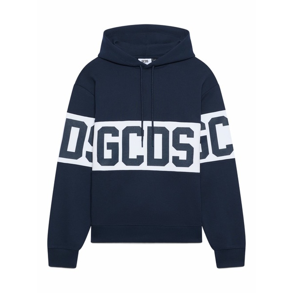 ジーシーディーエス メンズ パーカー・スウェットシャツ アウター Logo-print sweater  Blue