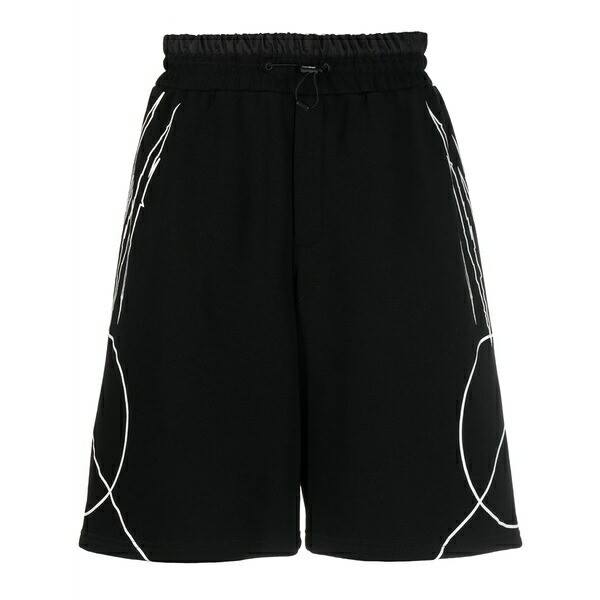 飾り気の無い運動競技 メンズ 心地好いズボン下 ボトムス Scratch elasticated waist shorts Black