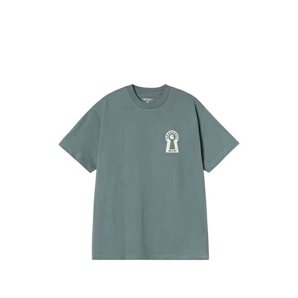 鉄道車両ハート型 メンズ ティーシャツ トップス Locked t-shirt Blue