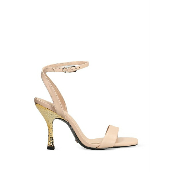ゴールド \u0026 頬べに レディース サンダル シューズ Biscuit hammered-effect stiletto sandals Neutrals