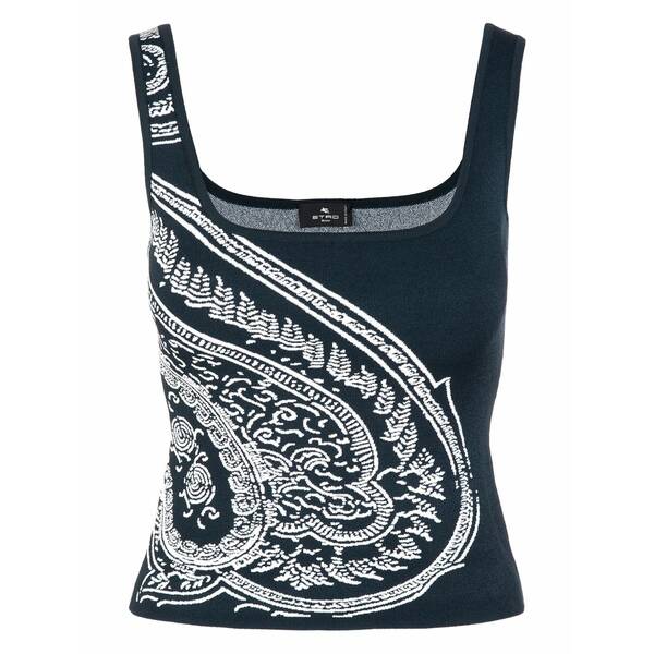 エトロ レディース カットソー トップス Paisley-motif top Blue