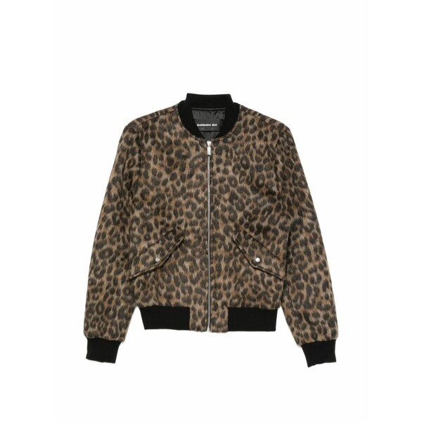 バーバラ ブイ レディース 上衣＆上衣 アウター Leopard-print bomber jacket Brown