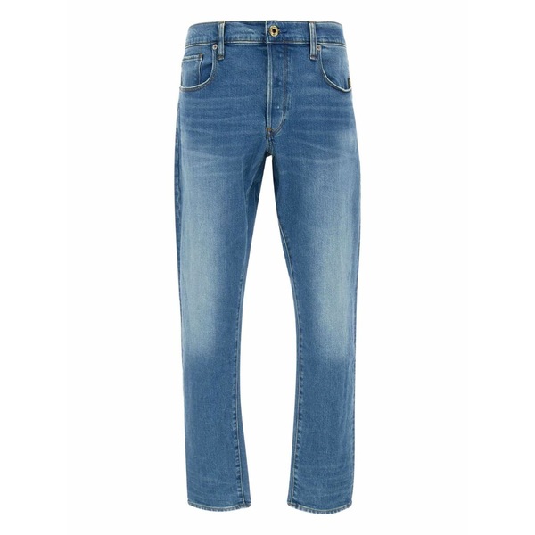 ジースター メンズ ジーンズズボン下 ボトムス 3301 five-pocket logo jeans Blue