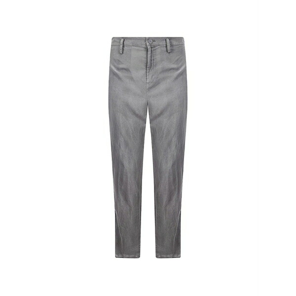 リミフー レディース 心地よいズボン下 ボトムス Slit-detail slim-fit trousers Grey