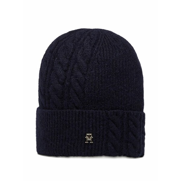 トミー ヒルフィガー レディース 鳥打ち帽 付属物 Cable-knit beanie  Blue