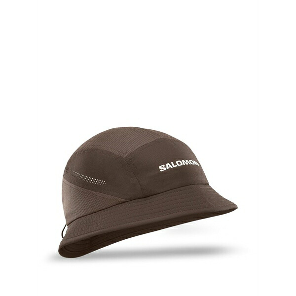 サロモン メンズ かぶり笠 添え物 Shakeout mesh-panelled perforated bucket hat Brown