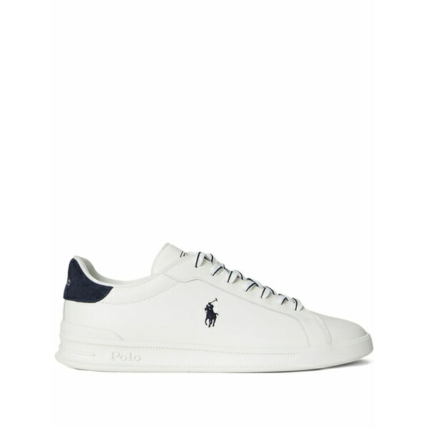 ラルフローレン メンズ スニーカー シューズ Lace-up leather sneakers White