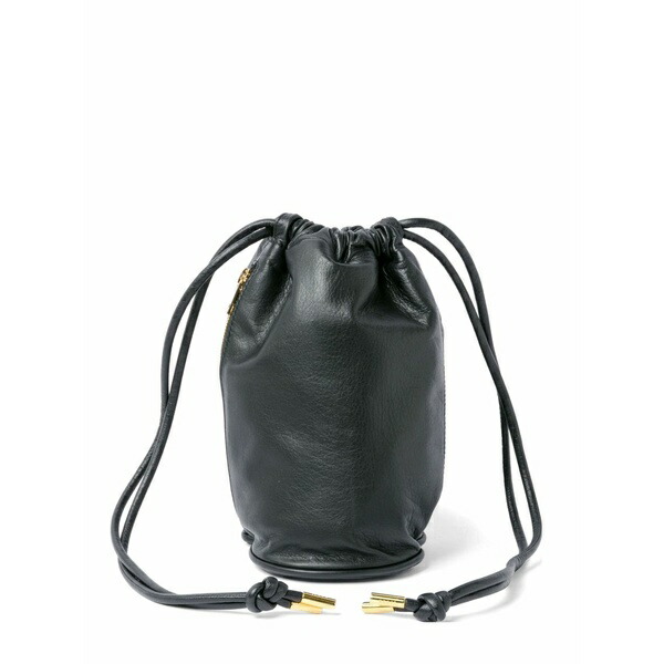サカイ メンズ ショルダーバッグ 御徒面子 Drawstring zip bucket bag Black