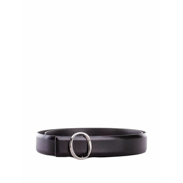 オルチアーニ メンズ 胴締め 佩び物 Buckle-fastening leather belt Black