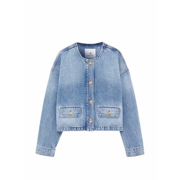 アニービン レディース 上衣＆上衣 アウター Blanche button-up denim jacket Blue