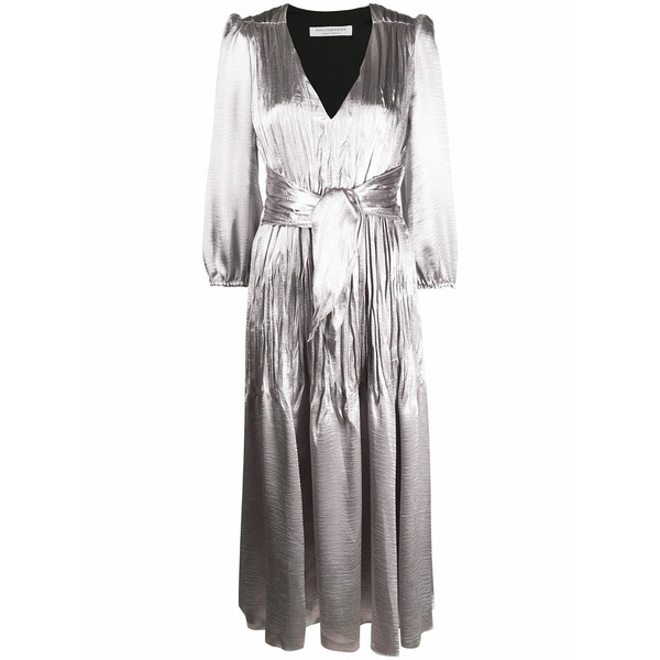 フィロソフィーデロレンゾセラフィーニ レディース 衣裳 トップス Metallic gathered-detail dress Silver