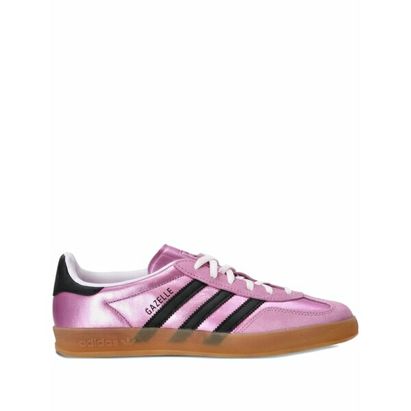 アディダス レディース スニーカー シューズ Gazelle indoor metallic-finish sneakers Pink