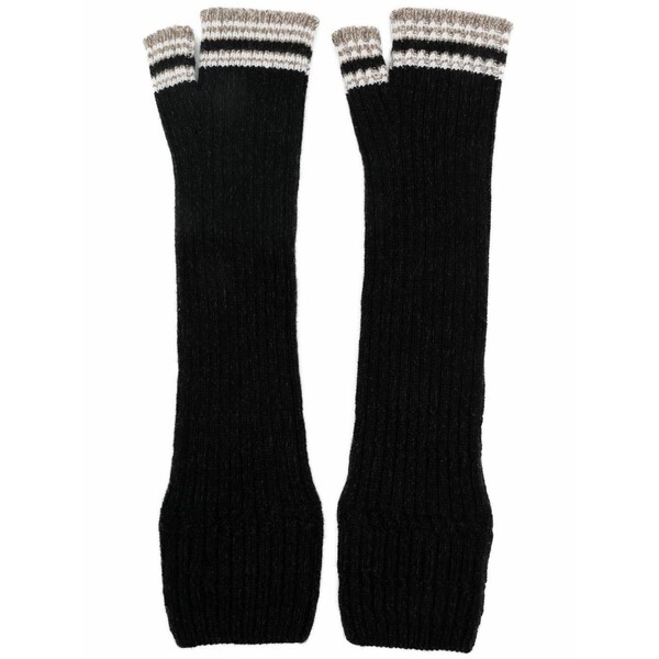 バリー メンズ グローブ 添え物 Cashmere fingerless gloves  Black