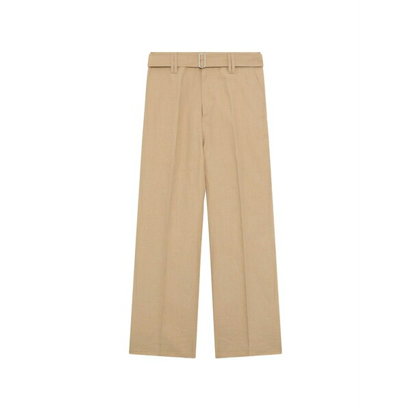 ラルディーニ メンズ 心地よいズボン下 ボトムス Belted flat-front trousers Neutrals