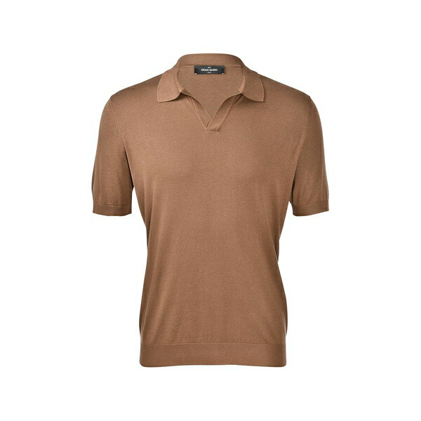 グランサッソ メンズ スポーツシャツ トップス Polo shirt Brown