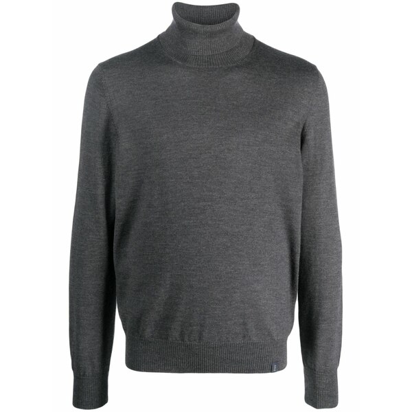 フェイ メンズ 編み物\u0026ティーシャツ アウター Roll-neck wool jumper Grey