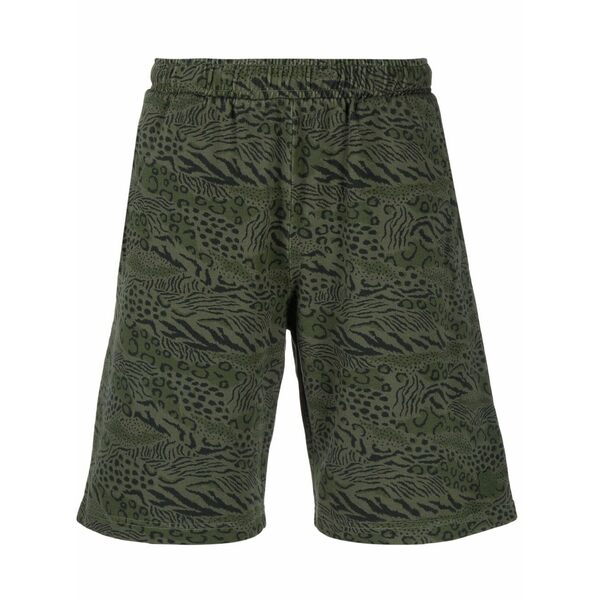 ケンゾー メンズ カジュアルパンツ ボトムス Animal print shorts Green|asty