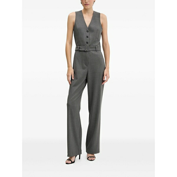 シスレー レディース 衣裳 トップス Belted buttoned jumpsuit Grey