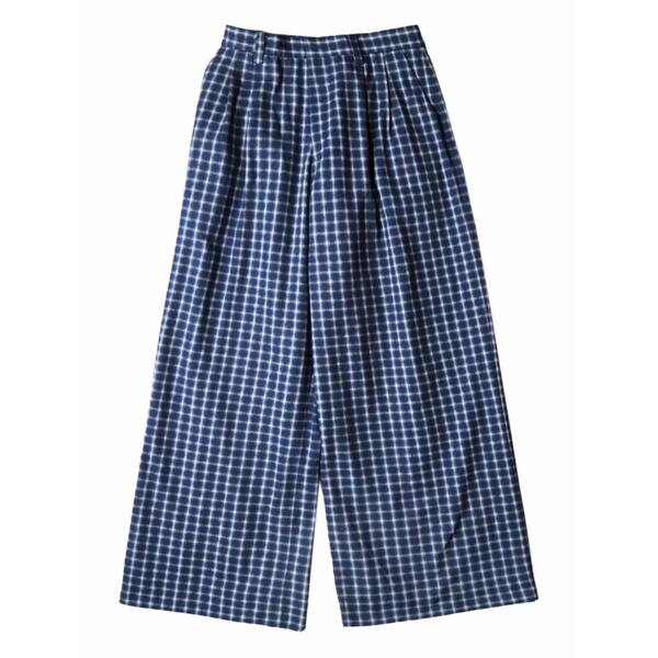 エアル メンズ カジュアルパンツ ボトムス Check pleated trousers Blue|asty