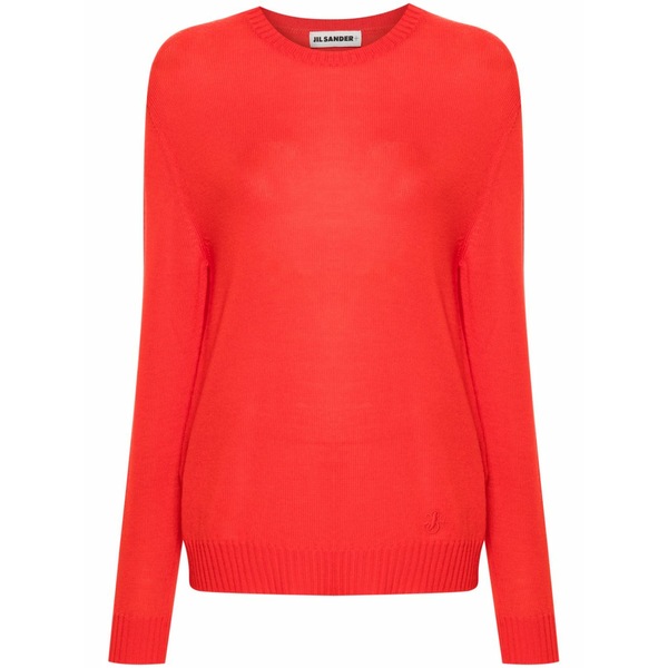 ジル・サンダー レディース 編み物\u0026スウェーター アウター Fine-knit jumper Red