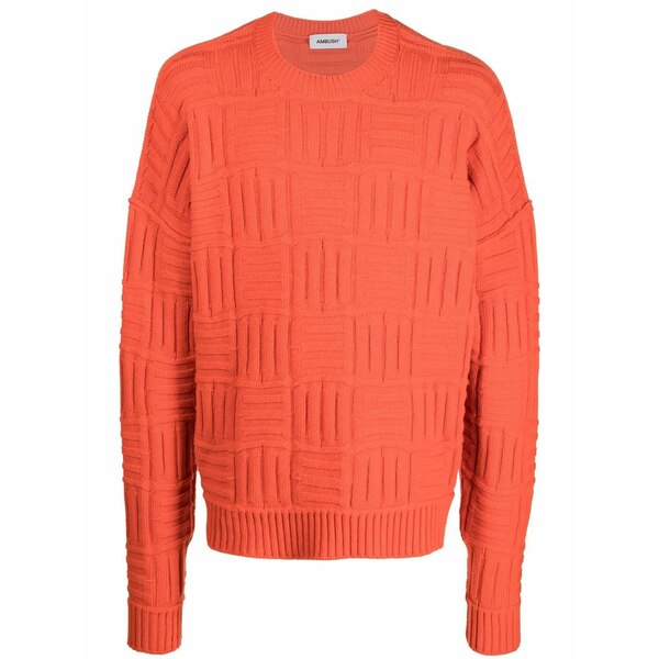 アンブッシュ メンズ 編み物\u0026スウェーター アウター Monogram knitted jumper Orange