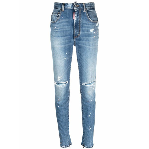 ディースクエアード レディース ジーンズズボン下 ボトムス High-rise skinny jeans Blue