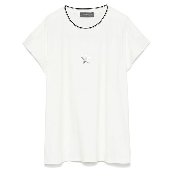 ロレーナアントニアッツィ レディース プルオーバー トップス Glitter-star t-shirt White