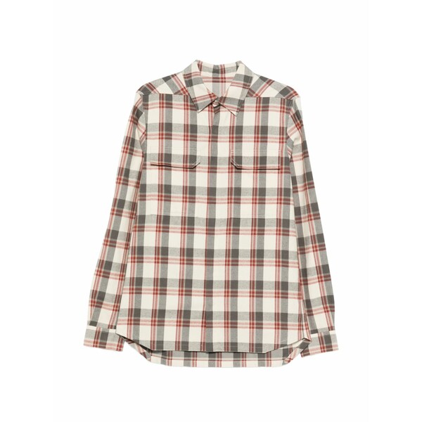 リックオウエンス メンズ 上衣＆上衣 アウター Plaid flannel shirt Neutrals