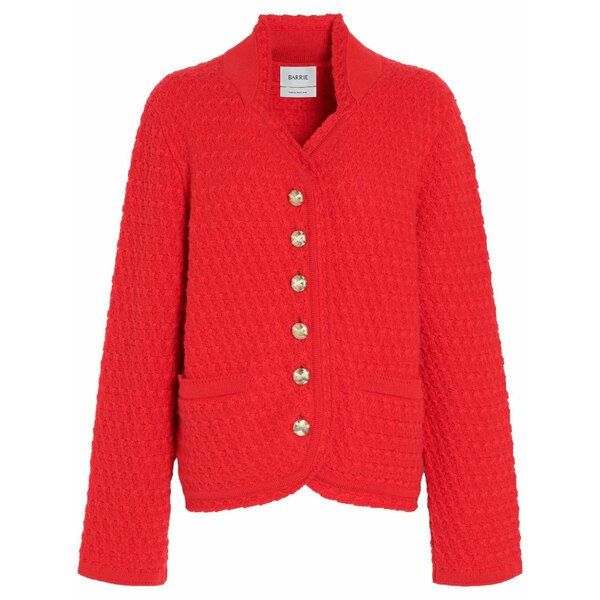 バリー レディース ジレー アウター Cashmere tweed cardigan Red