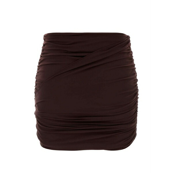 マグダ・ブトリム レディース スコート ボトムス Draped ruched mini skirt Brown