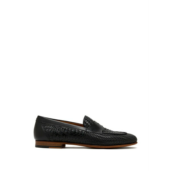マグナーニ レディース スリッポン・ローファー シューズ Woven penny loafers Black
