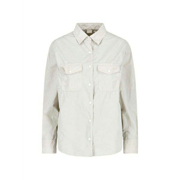 アスペジ レディース ティーシャツ トップス Flap-pockets shirt Neutrals
