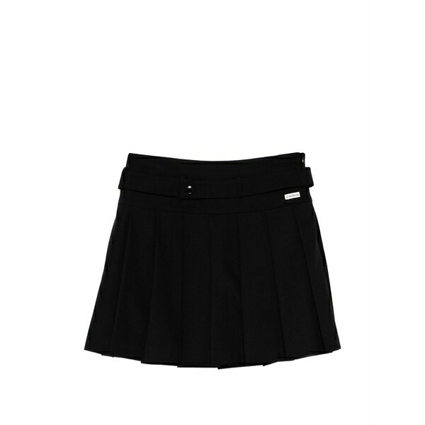 キムヘキム レディース スコート ボトムス Belt pleated mini short Black