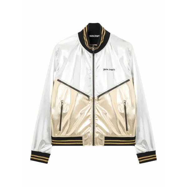 パーム・エンジェルス メンズ 上衣＆上衣 アウター Laminated coated track jacket Silver