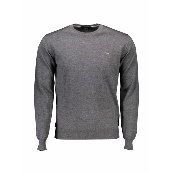 ハーモント \u0026 知恵袋 メンズ 編み物\u0026プルオーバー アウター Logo-embroidered crew-neck sweater Grey