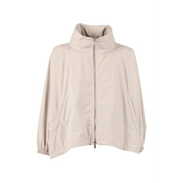 ムーレー レディース 厚地の外套 アウター Funnel-neck jacket Neutrals
