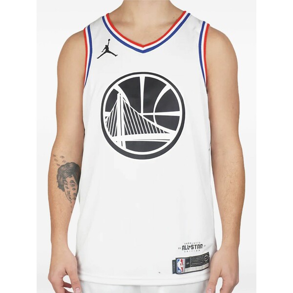 ジョーダン メンズ Tシャツ トップス Nba gsw curry all-star edition swingman jersey White｜asty