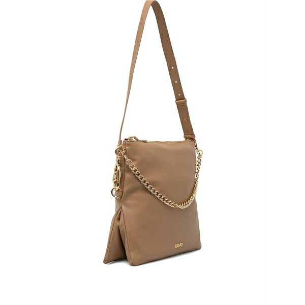 リュージョー レディース ショルダーバッグ バッグ Medium chain-embellished shoulder bag Brown｜asty