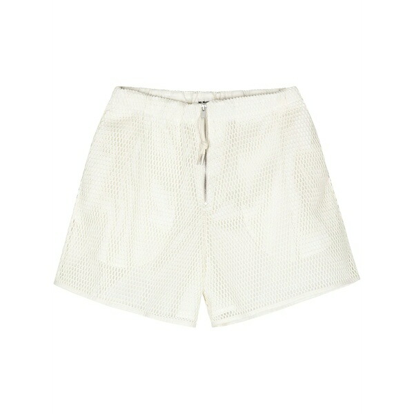 ジル・サンダー メンズ カジュアルパンツ ボトムス Mesh cotton shorts Neutrals|asty