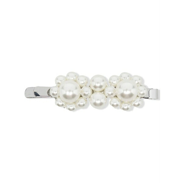 シモーネ・ロシャ レディース ヘアアクセサリー アクセサリー Pearl-embellished hair clip Silver｜asty