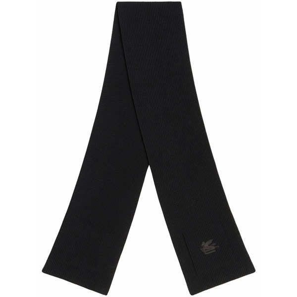 エトロ レディース えり巻き・袈裟・えり巻き 付属物 Fine-knit wool scarf Black