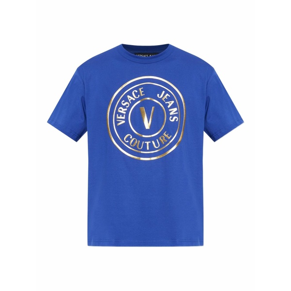 呼びりん探し回る メンズ プルオーバー トップス Logo-print t-shirt Blue