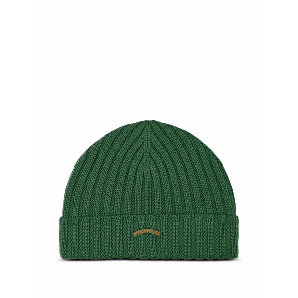 ポールアンドシャーク メンズ 帽子 アクセサリー Ribbed wool beanie Green|asty