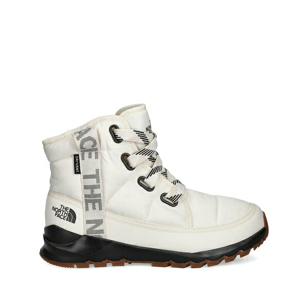 北の方人間の顔 レディース ブーツ シューズ Waterproof lace-up boots White